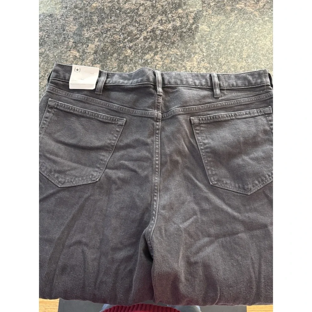 Banana Republic Loose Fit Jeans 40x34 Charcoal Black Wash Denim Plants NWT‎
